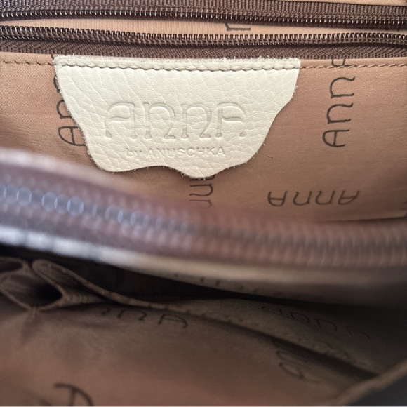 Anna by Anuschka Hand Painted Tropical Flower Leather Medium Shoulder Bag - Picture 14 of 14